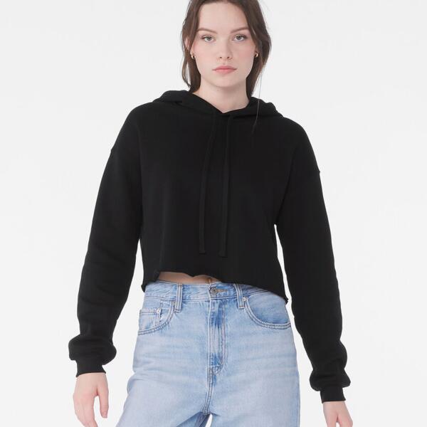 Women's cropped fleece hoodie Thumbnail